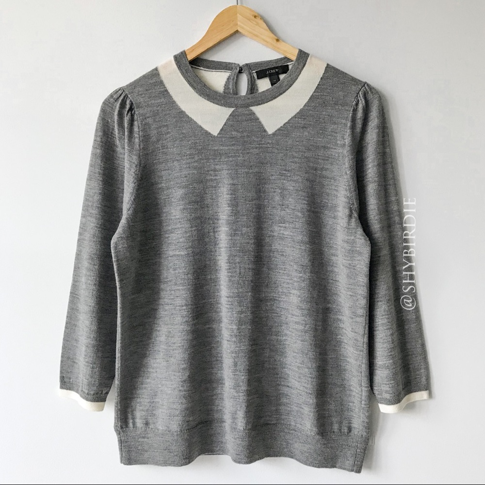 J.Crew Tippi Trompe L’Oeil 100% Merino Intarsia Sweater - Picture 2 of 15